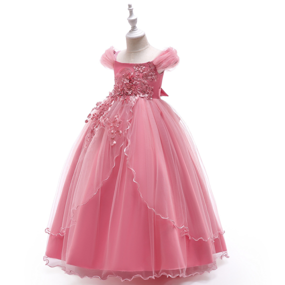  Mályva színű hercegnős kislány alkalmi ruha koszorúslány ruha esküvőre 