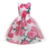 Kép 2/4 - Virágos tüll szoknyás masnis kislány alkalmi ruha koszorúslány ruha esküvőre