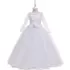 Kép 3/3 - Fehér gyöngyös masnis tüllös  maxi kislány alkalmi ruha elsőáldozó ruha
