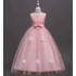 Kép 1/2 - Rózsaszín virágos hímzett maxi tüllös ruha