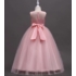 Kép 2/2 - Rózsaszín virágos hímzett maxi tüllös ruha