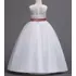 Kép 2/4 - Fehér rózsaszín masnis kövecskés gyöngyös tüllös maxi hercegnős kislány ruha
