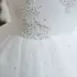 Kép 5/5 - Fehér flitteres hímzett masnis kislány alkalmi ruha koszorúslány ruha keresztelőre is