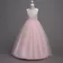 Kép 1/2 - Rózsaszín fehér horgolt kislány alkalmi ruha koszorúslány ruha esküvőre