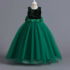 Kép 1/2 - Zöld színű flitteres nagy masnis tüll szoknyás kislány alkalmi ruha koszorúslány ruha esküvőre