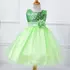 Kép 1/2 - Avokádó zöld színű flitteres tüllszoknyás kislány alkalmi ruha koszorúslány ruha