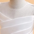 Kép 3/4 - Fehér szatén elegáns rövid ujjú masnis kislány alkalmi ruha elsőáldozó ruha
