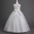Kép 2/2 - Fehér virágos kövecskés masnis tüll szoknyás maxi kislány alkalmi ruha elsőáldozó ruha