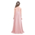 Kép 2/2 - Rózsaszín csipkés sifon pántos hátul nyitott kislány alkalmi ruha koszorúslány ruha esküvőre