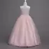 Kép 2/2 - Rózsaszín fehér horgolt kislány alkalmi ruha koszorúslány ruha esküvőre