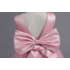 Kép 4/5 - Rózsaszín/mályva színű flitteres dupla masnis hátul kivágott kislány alkalmi ruha koszorúslány ruha