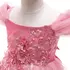 Kép 2/6 - Rózsaszín/Mályva színű hercegnős kislány alkalmi ruha koszorúslány ruha esküvőre