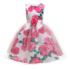 Kép 1/4 - Virágos tüll szoknyás masnis kislány alkalmi ruha koszorúslány ruha esküvőre