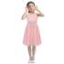 Kép 1/2 - Rózsaszín csipkés sifon csillogós derékrésszel kislány alkalmi ruha