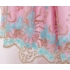 Kép 2/5 - Hímzett rózsaszín kék színű csipkés kislány alkalmi ruha