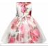 Kép 3/4 - Virágos tüll szoknyás masnis kislány alkalmi ruha koszorúslány ruha esküvőre